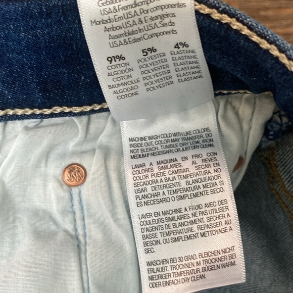 MOTHER THE TRIPPER ANKLE FRAY IN CHANGE IS IN THE AIR HI RISE BUTTON FLY BOOTCUT - Picture 13 of 15